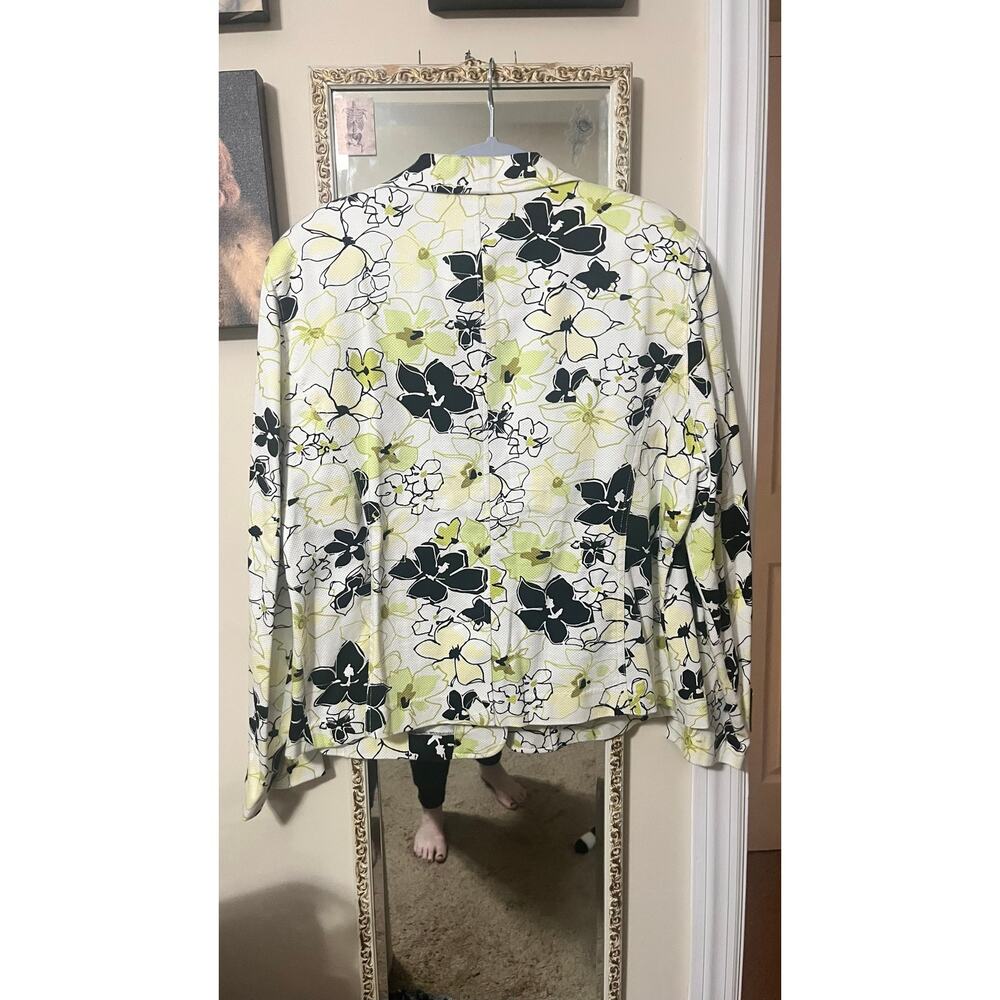 Larry Levine Woman Floral Blazer 18W Professional Career Jacket - Picture 6 of 6